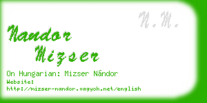 nandor mizser business card