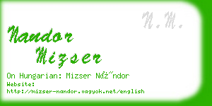 nandor mizser business card